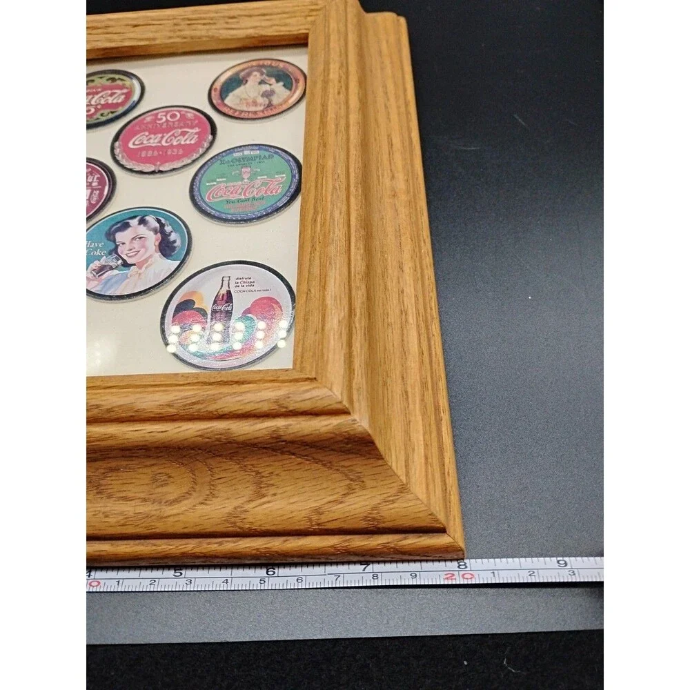 POGS Set of 8 Coca Cola Collection Caps Coke Cap Unplayed 8X10 Framed Complete